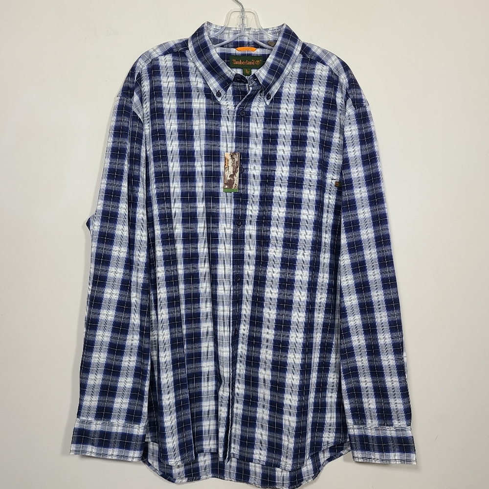 Timberland Plaid Button Down Mens Shirt Size XL.